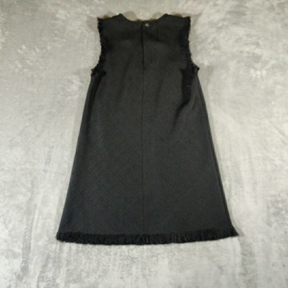 Sugar Lips Dress Womens Large Black Neon Fit and Flare Midi Dress Fringed Edges - Picture 3 of 7